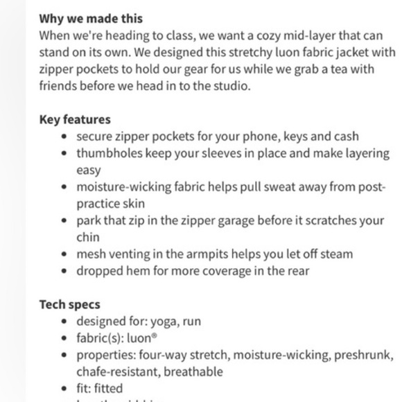 ♥️… Lululemon Forme Jacket Inkwell Gingham sz 12 - Picture 8 of 10